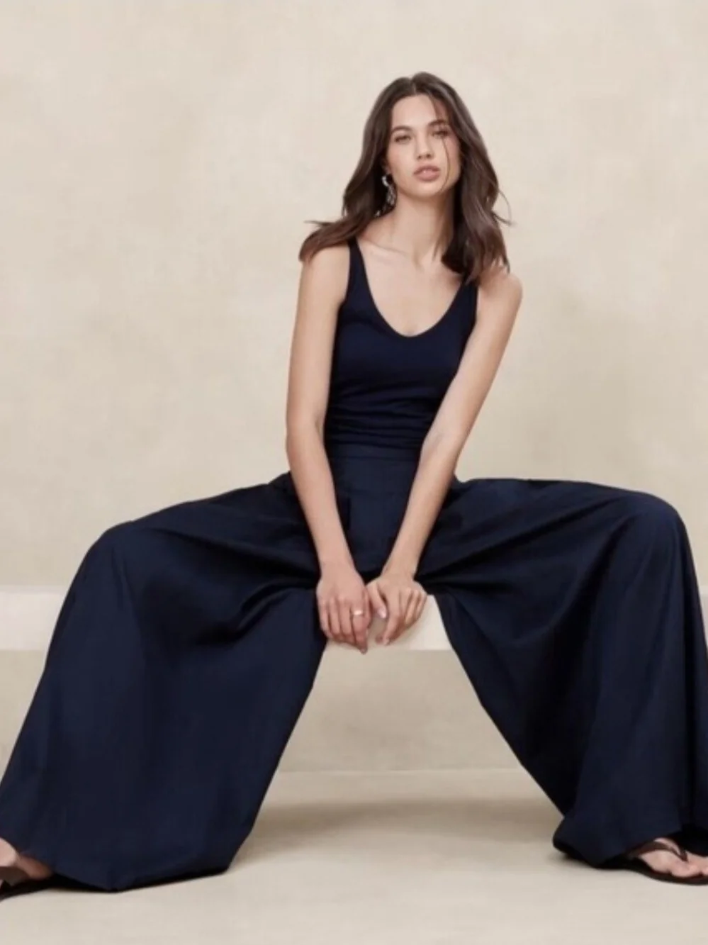 Banana Republic Black Extra Wide-Leg Palazzo Pants